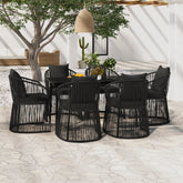 7 Piece Garden Dining Set with Cushions